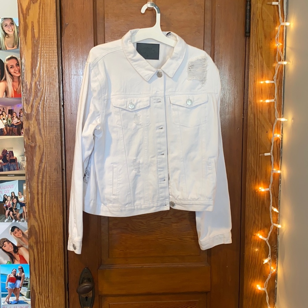 White denim jacket